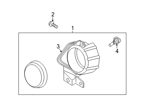 Mazda FE87-51-680 Fog Lamp Assembly Mazda FE87-51-680 Fog Lamp Assembly