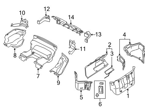 Mazda N452-68-320 Shelf(Right), Package Side