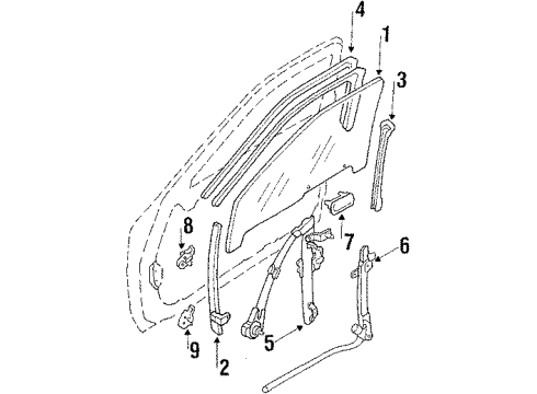 Mazda FB05-59-560J Window Regulator