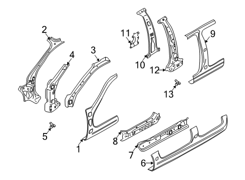 Mazda T001-70-272C Outer Reinforcement Mazda T001-70-272C Outer Reinforcement