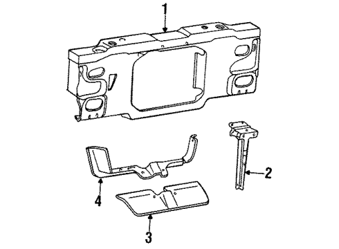 Mazda ZZM0-53-100 Radiator Support Mazda ZZM0-53-100 Radiator Support