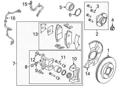 Mazda DFY1-33-26Z Caliper Seal Kit Mazda DFY1-33-26Z Caliper Seal Kit