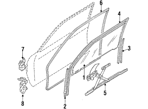 Mazda BA31-69-110A Mirror