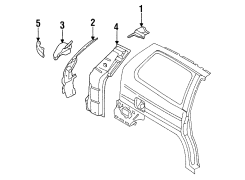LA01-71-452B Mazda Rear Pillar