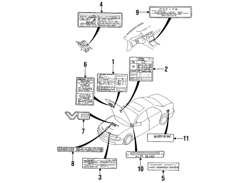 Mazda GA2K69014 Tire Info Label