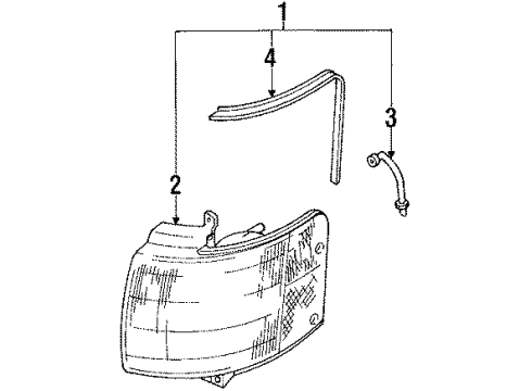 Mazda LA01-51-07XB Parking Lamp LA01-51-07XB Mazda Parking Lamp