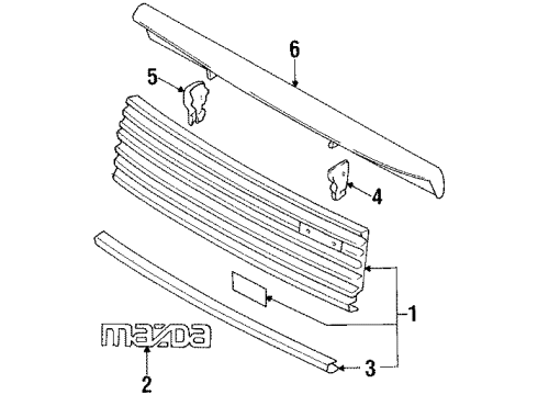 Mazda BE3250710B Grille Assembly