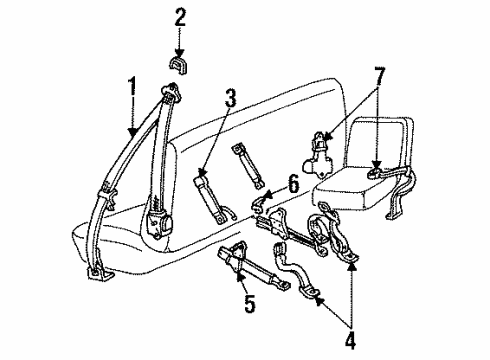 Mazda ZZM3-57-920-05 Buckle Mazda ZZM3-57-920-05 Buckle