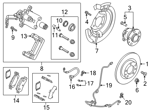 Mazda DAY3-26-46Z Caliper Seal Kit
