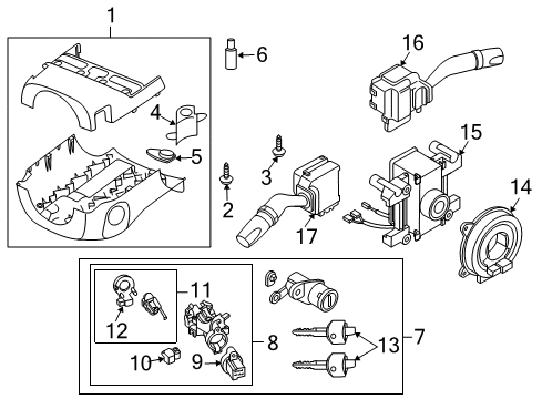Mazda EH44-55-182 Column Cover Upper Seal EH44-55-182 Mazda Column Cover Upper Seal