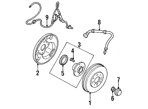 Mazda BC4C-43-71YA Rear Speed Sensor BC4C-43-71YA Mazda Rear Speed Sensor