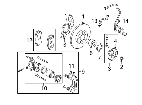 Mazda GPYB-33-26Z Caliper Seal Kit Mazda GPYB-33-26Z Caliper Seal Kit