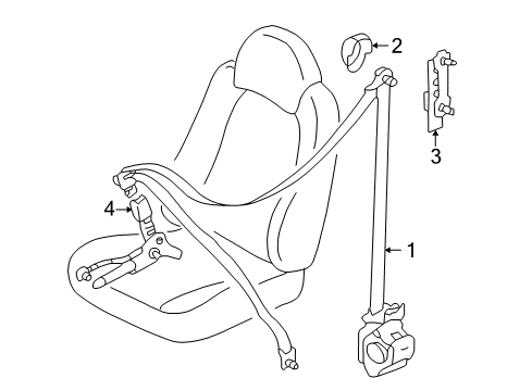 Mazda EF91-57-740C-35 Lap & Shoulder Belt