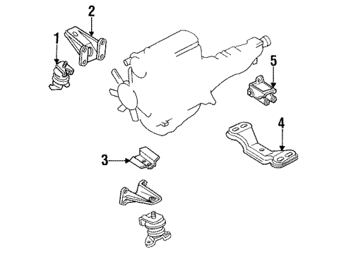 Mazda LA08-39-040A Motor Mount LA08-39-040A Mazda Motor Mount