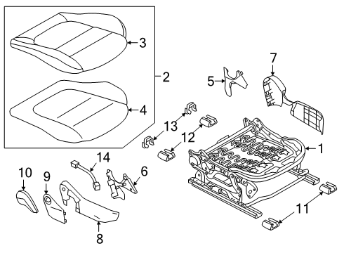 Mazda BJFS-88-A00 Adjuster Unit(Right), Front Seat Mazda BJFS-88-A00 Adjuster Unit(Right), Front Seat