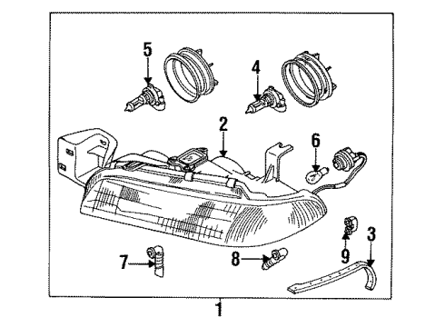 Mazda 8DGV-51-030A Headlamp Assembly Mazda 8DGV-51-030A Headlamp Assembly