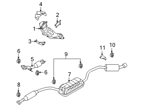 Mazda LFB8-20-55XC Catalytic Converter LFB8-20-55XC Mazda Catalytic Converter