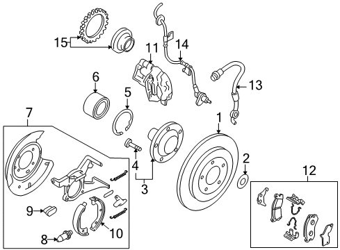 Mazda ZZCB-44-410 Rear Cable