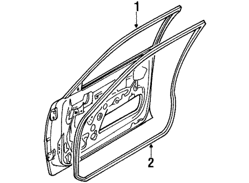 Mazda G067-59-760E Weatherstrip G067-59-760E Mazda Weatherstrip
