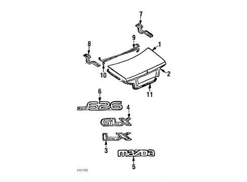 Mazda G037-51-771B Nameplate