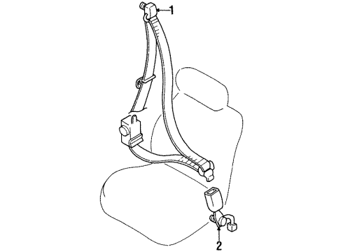 Mazda LB82-57-630C-09 Belt & Retractor LB82-57-630C-09 Mazda Belt & Retractor
