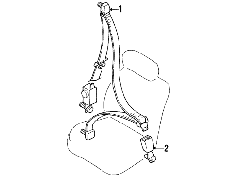 Mazda LA8357620C09 Buckle LA8357620C09 Mazda Buckle