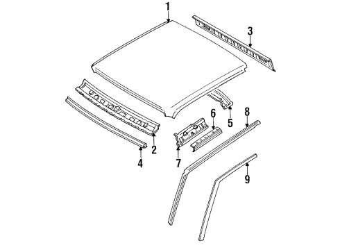 Mazda UB54-50-511B Drip Molding UB54-50-511B Mazda Drip Molding