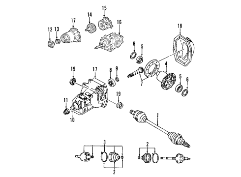 Mazda PF39-25-100D Drive Shaft PF39-25-100D Mazda Drive Shaft