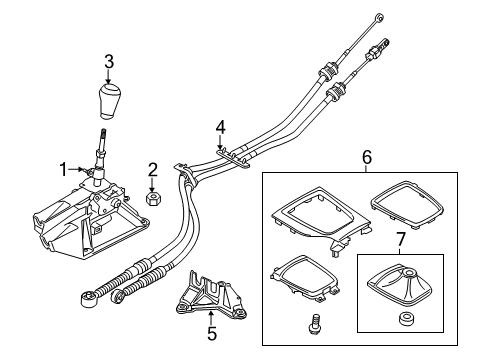 Mazda BACV-46-500 Shift Control Cable