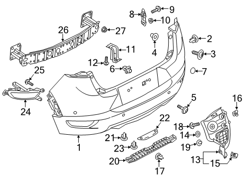 Mazda DF8G-50-371 Guard(Left), Rear Bumper Mazda DF8G-50-371 Guard(Left), Rear Bumper
