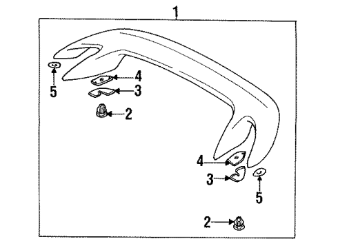 FD03-51-966 Mazda Spoiler Assembly Bracket
