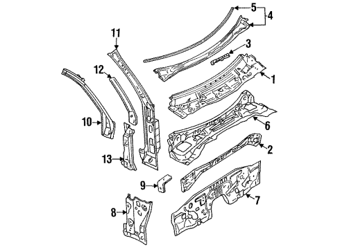 Mazda HG30-70-03ZG Lower Reinforcement HG30-70-03ZG Mazda Lower Reinforcement