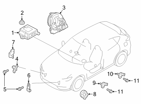 Mazda VA40-57-KM0C Air Bag(Right), Curtain