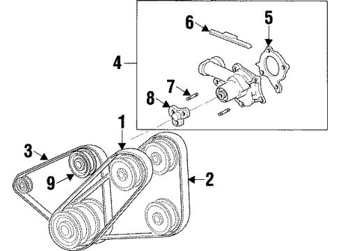 Mazda Z502-15-909 Power Steering Belt Z502-15-909 Mazda Power Steering Belt