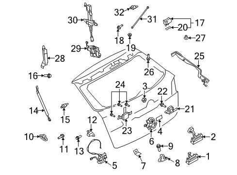 Mazda L206-66-LR0 Lock Switch