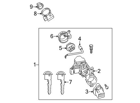 Mazda NEZ1-76-14XA Ignition Lock Cylinder
