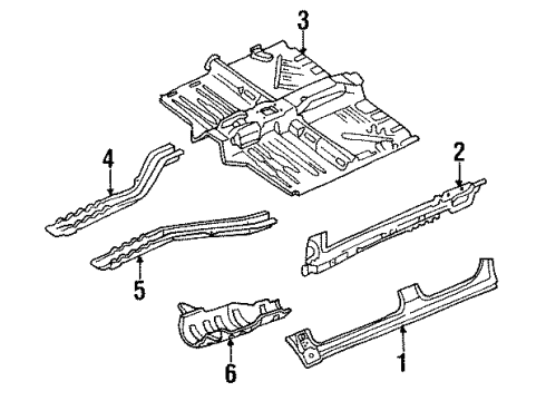 BC1D-53-660 Mazda Floor Side Rail