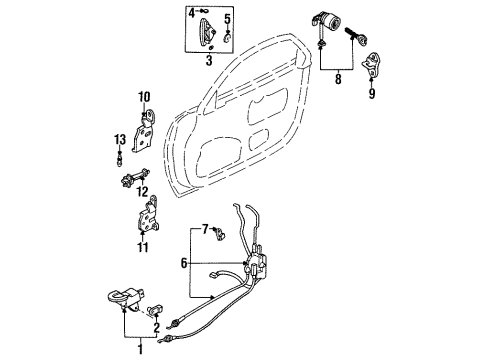 Mazda FD01-58-410D Handle, Outside Mazda FD01-58-410D Handle, Outside