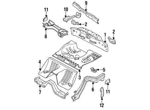 Mazda FD01-71-490B Panel Below Gate Lamp Bracket