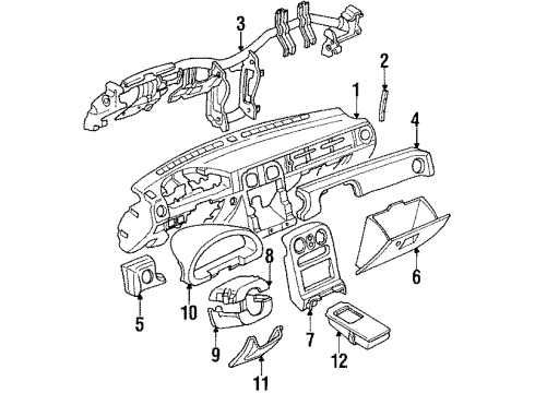Mazda NA01-60-401D-00 Instrument Panel Mazda NA01-60-401D-00 Instrument Panel
