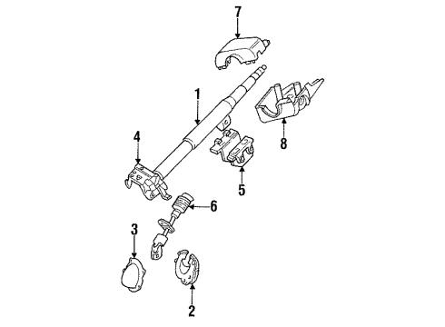 Mazda EA02-76-290A Ignition Lock Cylinder