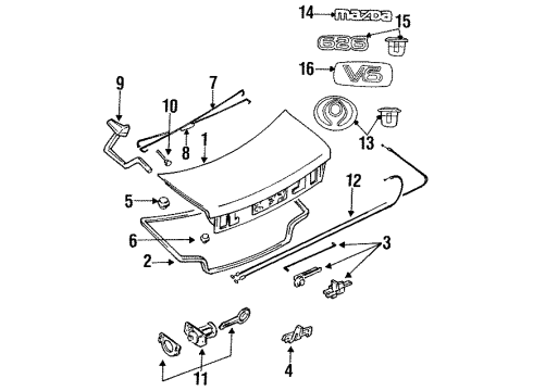 Mazda GA2K-56-870A Release Cable