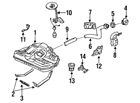 Mazda BR93-42-110B Fuel Tank