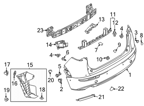 Mazda DNBE-50-2B1A Plate(Left), Set-Rear Bumper S. Mazda DNBE-50-2B1A Plate(Left), Set-Rear Bumper S.