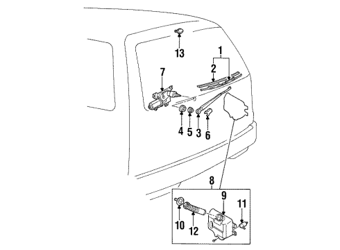 Mazda LA05-67-421A Wiper Arm