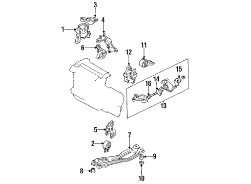 Mazda BC1E-39-040B Mount