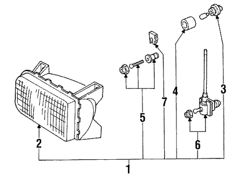 Mazda ZZL2-51-192 Adjust Screw Clip