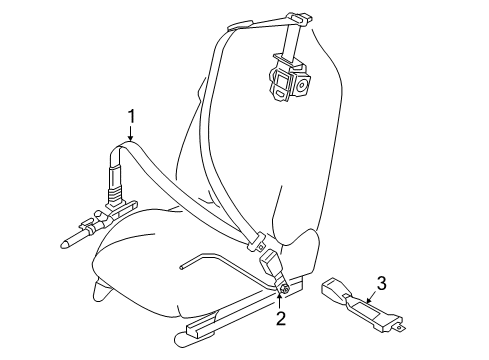 Mazda NA1P-57-620 Belt'A', Front Seat Mazda NA1P-57-620 Belt'A', Front Seat