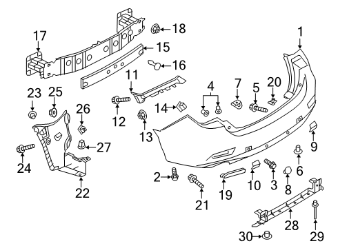 Mazda GSH7-50-2G1 Bumper Cover Rubber Seal Mazda GSH7-50-2G1 Bumper Cover Rubber Seal