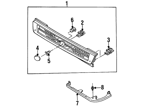Mazda B092-50-782 Side Molding Fastener